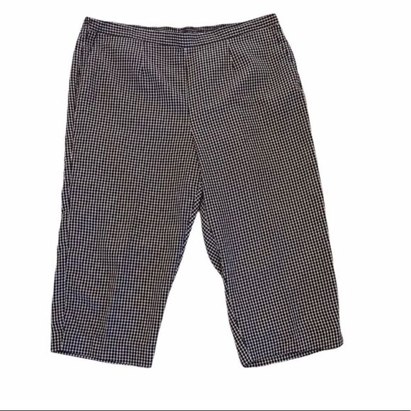 Alfred Dunner Size 18W Navy & White Capris - Picture 1 of 5